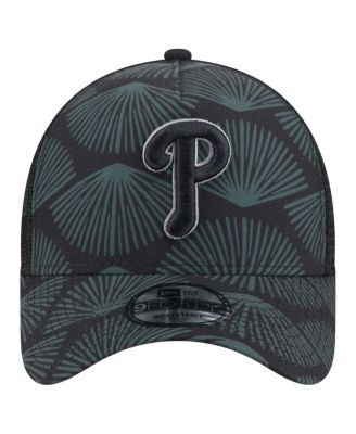 Men's Black Philadelphia Phillies 9FORTY A-Frame Trucker Adjustable Hat