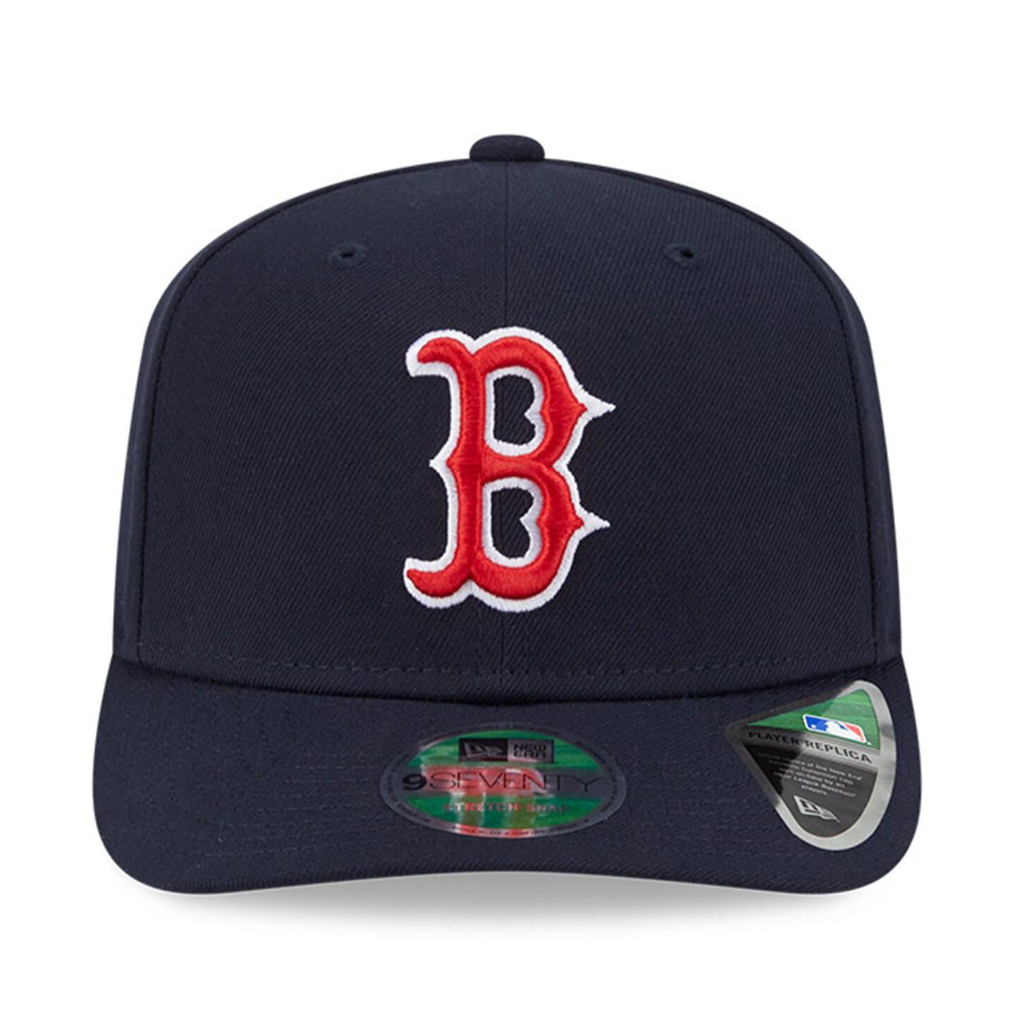Мужская кепка New Era Navy Boston Red Sox Player Replica 9SEVENTY Adjustable Hat — фото 5