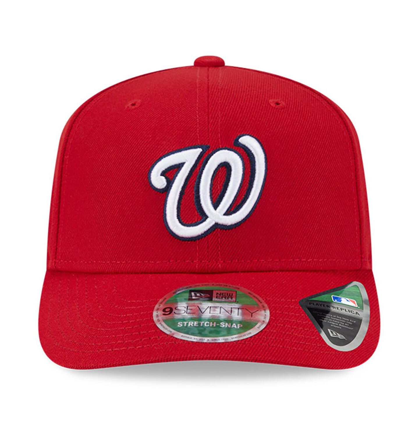 Мужская кепка New Era Red Washington Nationals Player Replica 9SEVENTY Adjustable Hat — фото 5