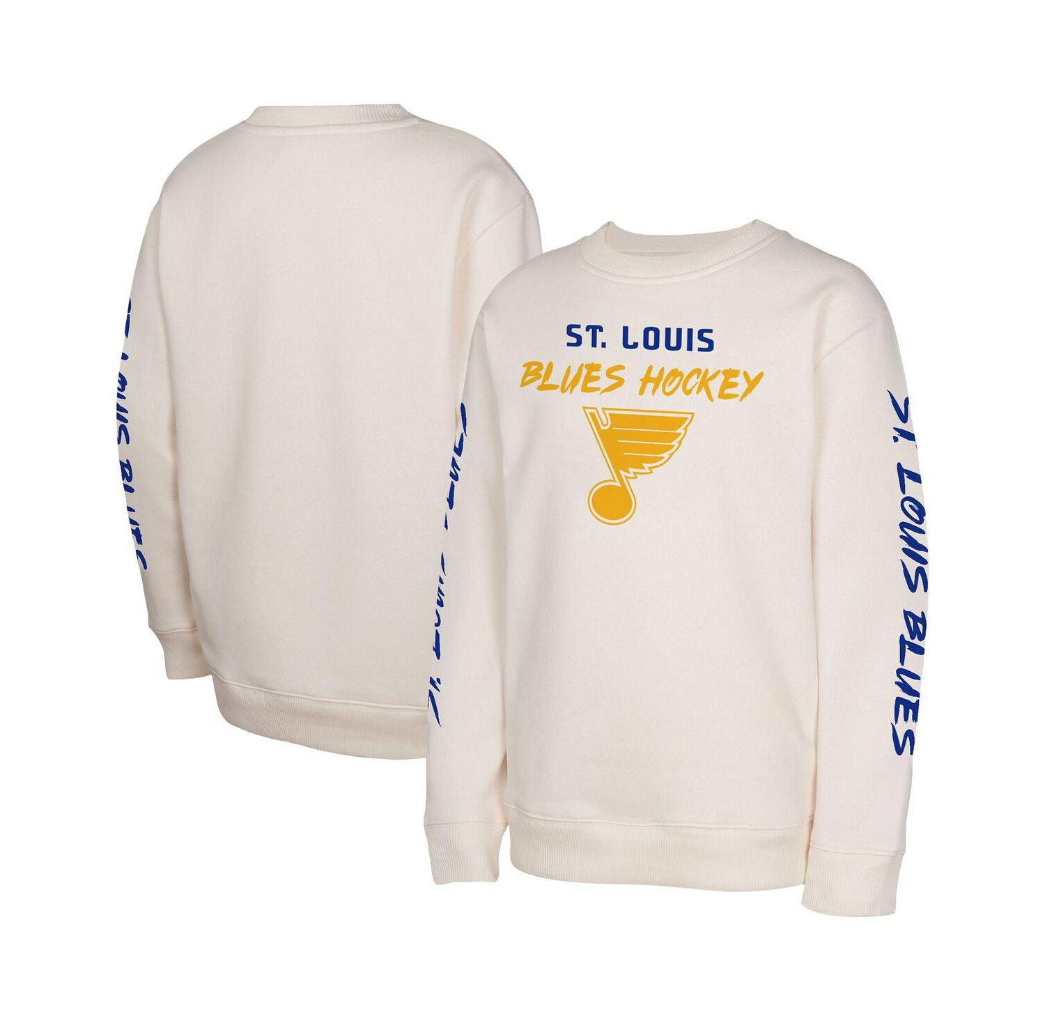 Big Boys and Girls Cream St. Louis Blues Star Power Pullover Sweatshirt