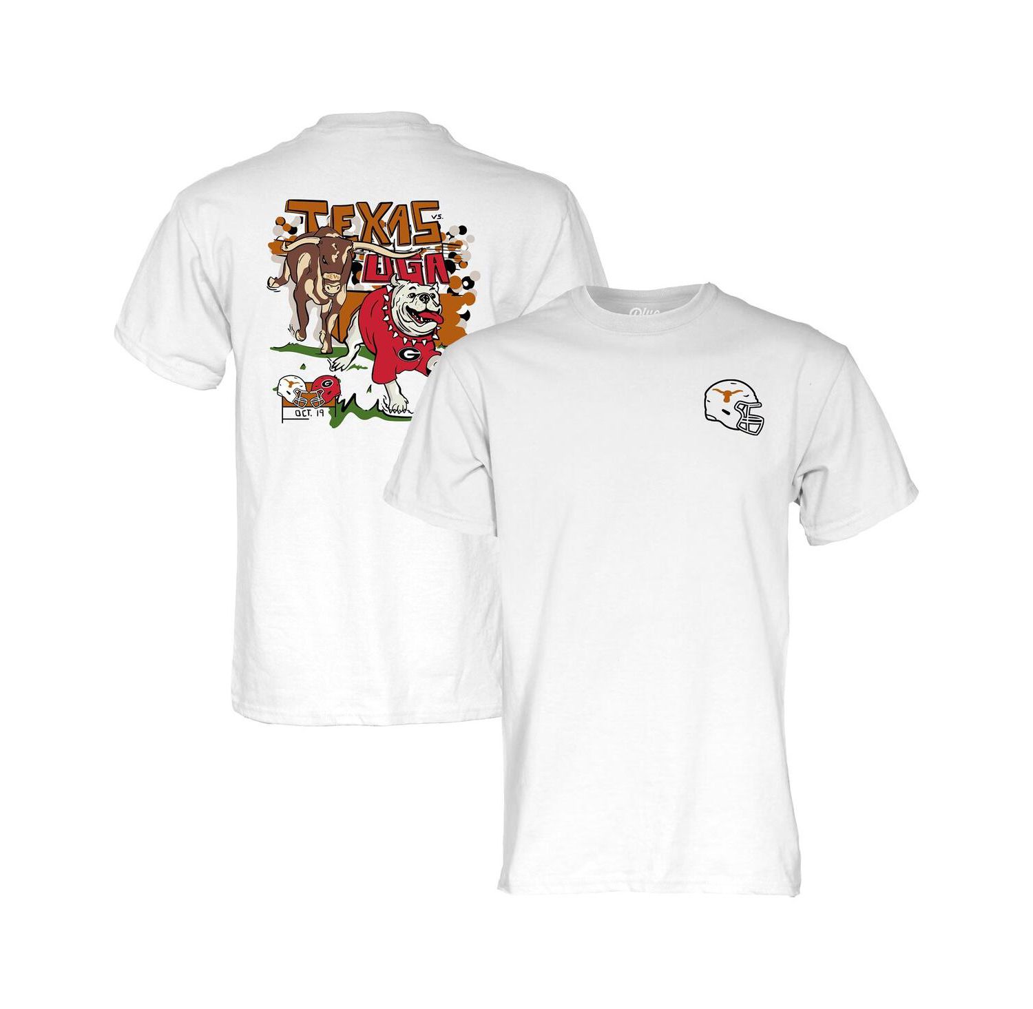 Men's and Women's White Texas Longhorns vs. Georgia Bulldogs 2024 Matchup T-Shirt