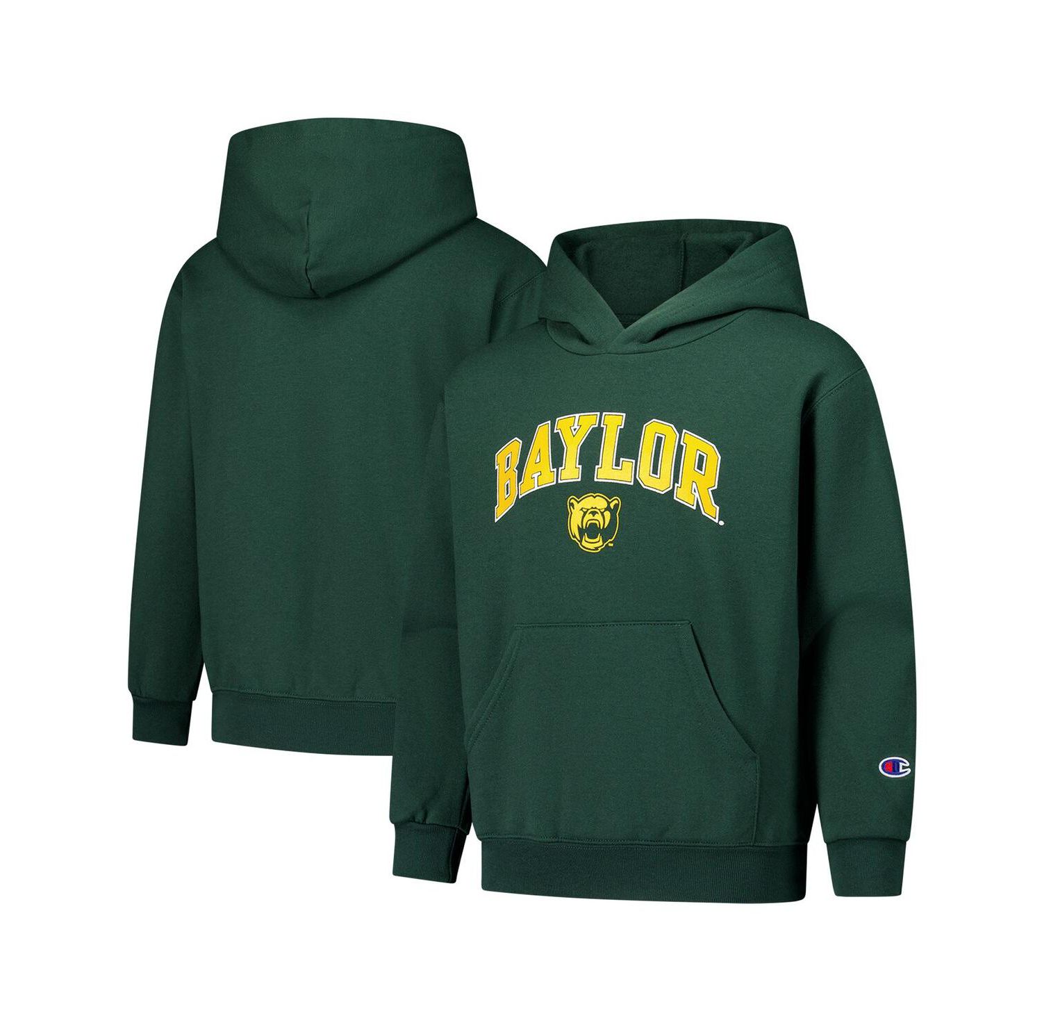 Big Boys and Girls Green Baylor Bears Campus Pullover Hoodie