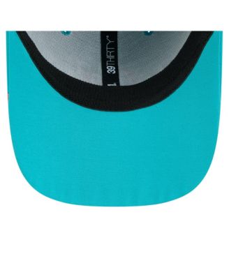 Мужская шапка Aqua Miami Dolphins Game Day Linear 39-го размера Flex от New Era для мужчин