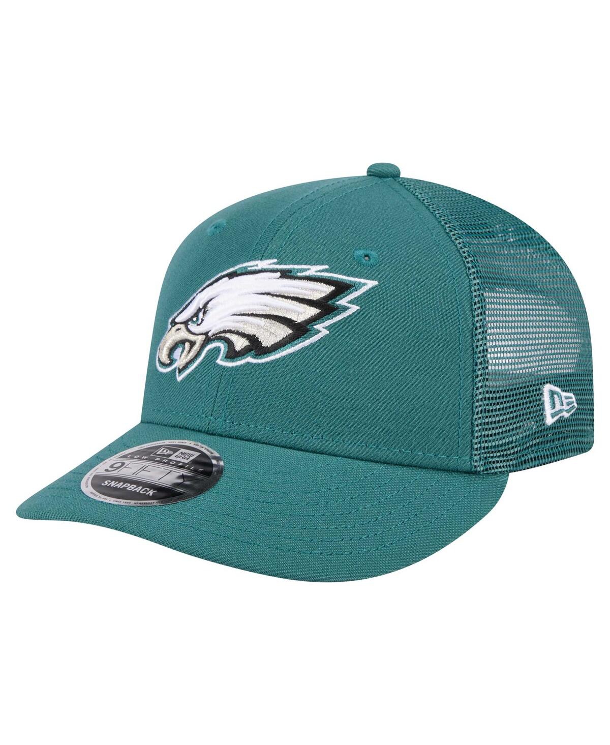 NEW ERA MEN'S MIDNIGHT GREEN PHILADELPHIA EAGLES LOW PROFILE 9FIFTY SNAPBACK HAT 