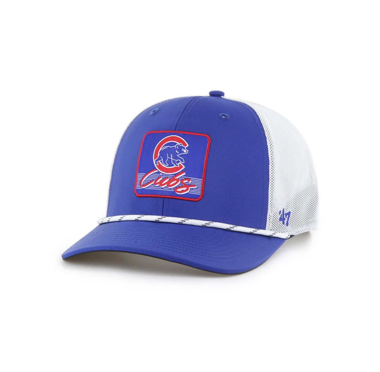 Men's Royal/White Chicago Cubs Scratch Adjustable Trucker Hat