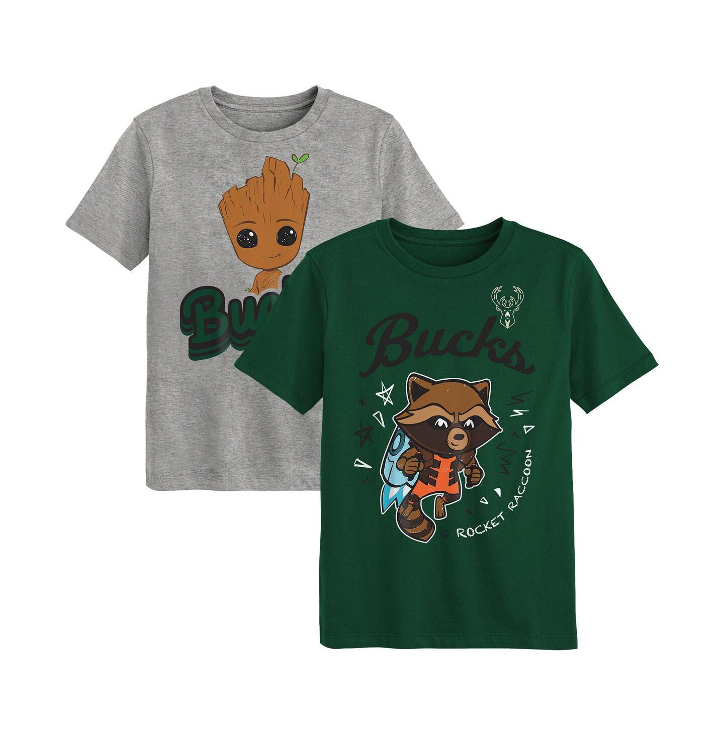 Комплект Outerstuff 2-Piece Milwaukee Bucks Guardians Of The Galaxy T-Shirt Set для мальчиков — фото 1