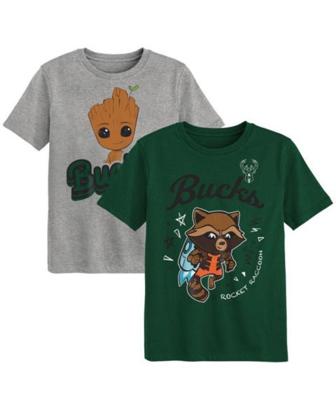 Комплект Outerstuff 2-Piece Milwaukee Bucks Guardians Of The Galaxy T-Shirt Set для мальчиков