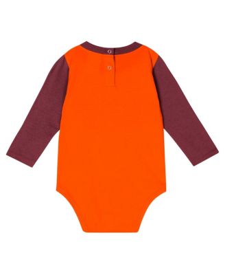 Baby Boys and Girls Maroon Virginia Tech Hokies Double Up Long Sleeve Bodysuit and Pant