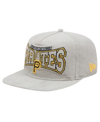 New Era - Men's Gray Pittsburgh Pirates Corduroy Golfer Snapback Hat