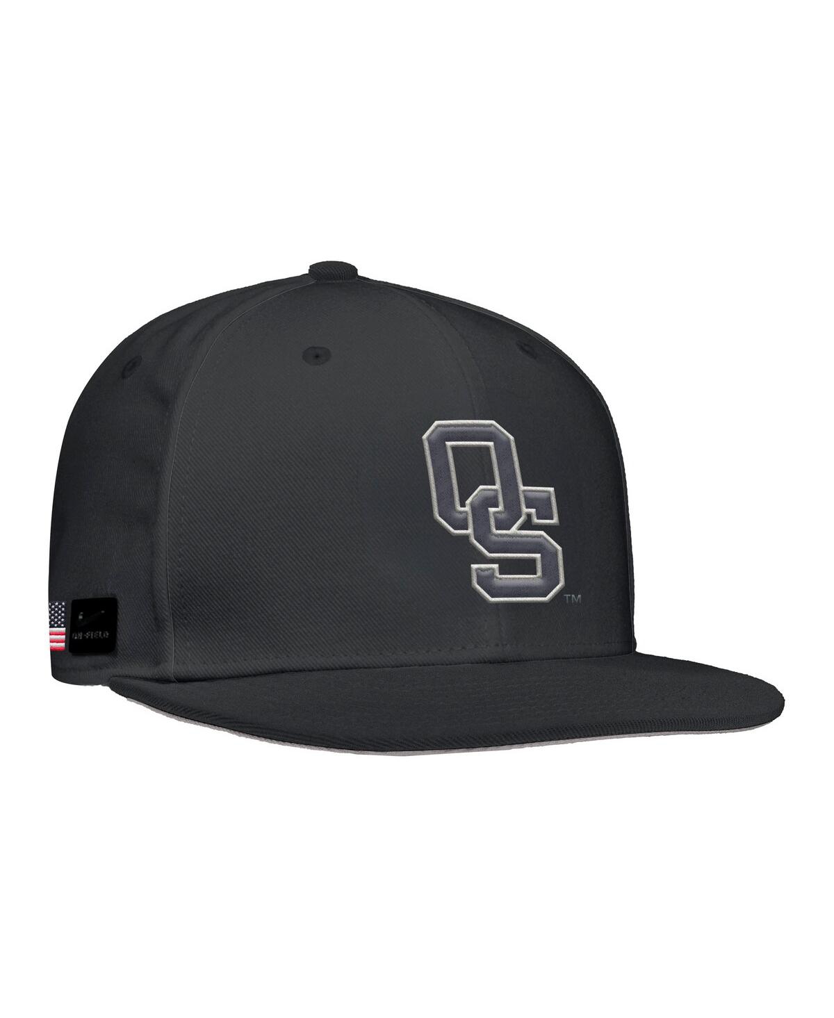 Nike Men's Black Oklahoma State Cowboys Folds Of Honor On-field Baseball Performance Fitted Hat In Black