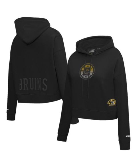 Женское худи Pro Standard Black Boston Bruins Jewels Cropped Pullover