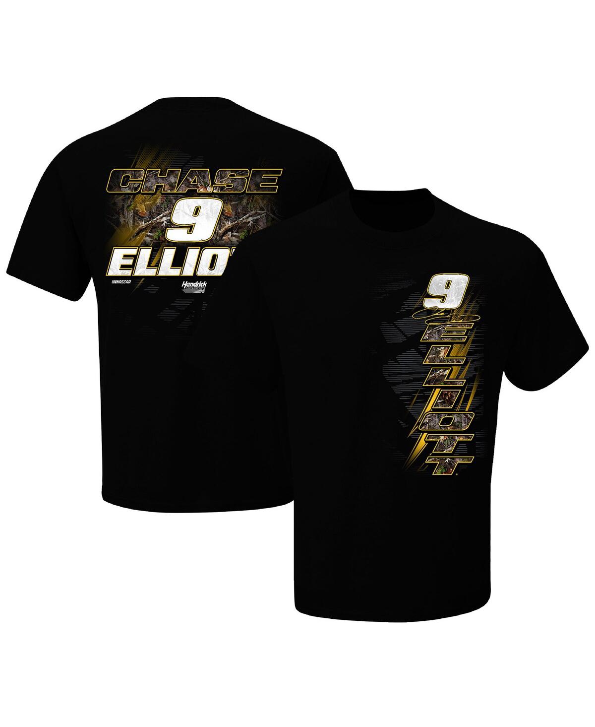 Men's Black Chase Elliott Camo T-Shirt - Black