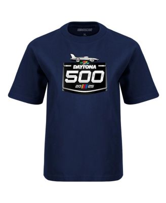 Big Boys and Girls Navy Daytona International Speedway 2025 Daytona 500 Logo T-Shirt