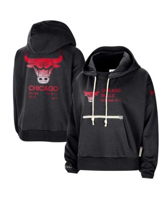 Nike - Women's  Black Chicago Bulls Courtside Standard Issue Performance Pullover Hoodie