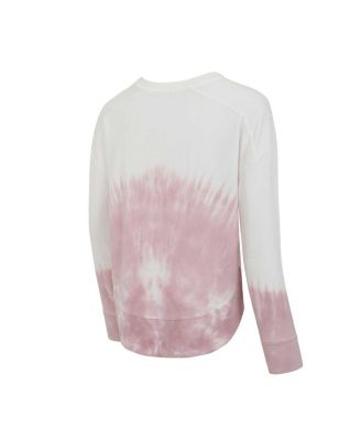 Женская розово-белая футболка Concepts Sport с длинным рукавом Nashville SC Orchard Tie-Dye