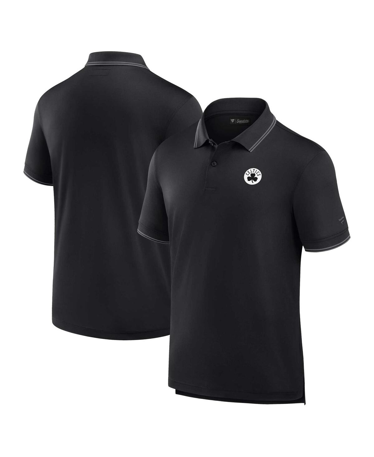 Fanatics Men's Black Boston Celtics Front Office Polo Shirt In Black