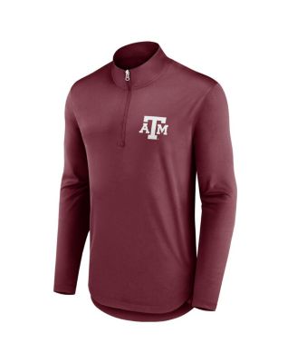 Men's Maroon Texas A&M Aggies Quarterback Mock Neck Quarter-Zip Top