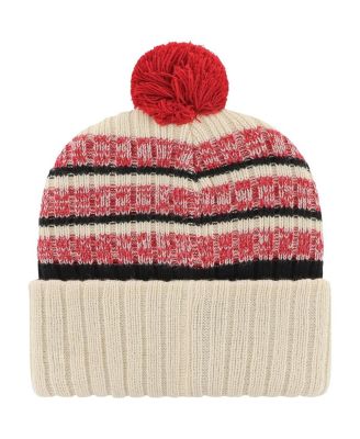 Мужская брендовая шапка Nebraska Huskers Tavern цвета хаки 47-го года выпуска с манжетами и помпоном