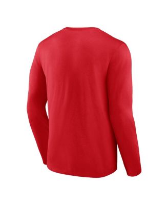 Мужская футболка с длинным рукавом Fanatics Red Wisconsin Badgers Fundamentals Cotton Winning Team