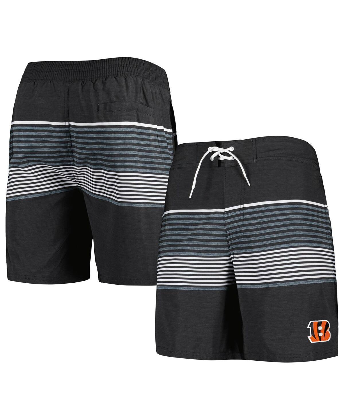 Shop G-iii Sports By Carl Banks Men's Black Cincinnati Bengals Coastline Volley Swim Shorts