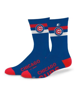 Starter - Men's and Women's Chicago Cubs Team Color Two-Stripe Crew Socks