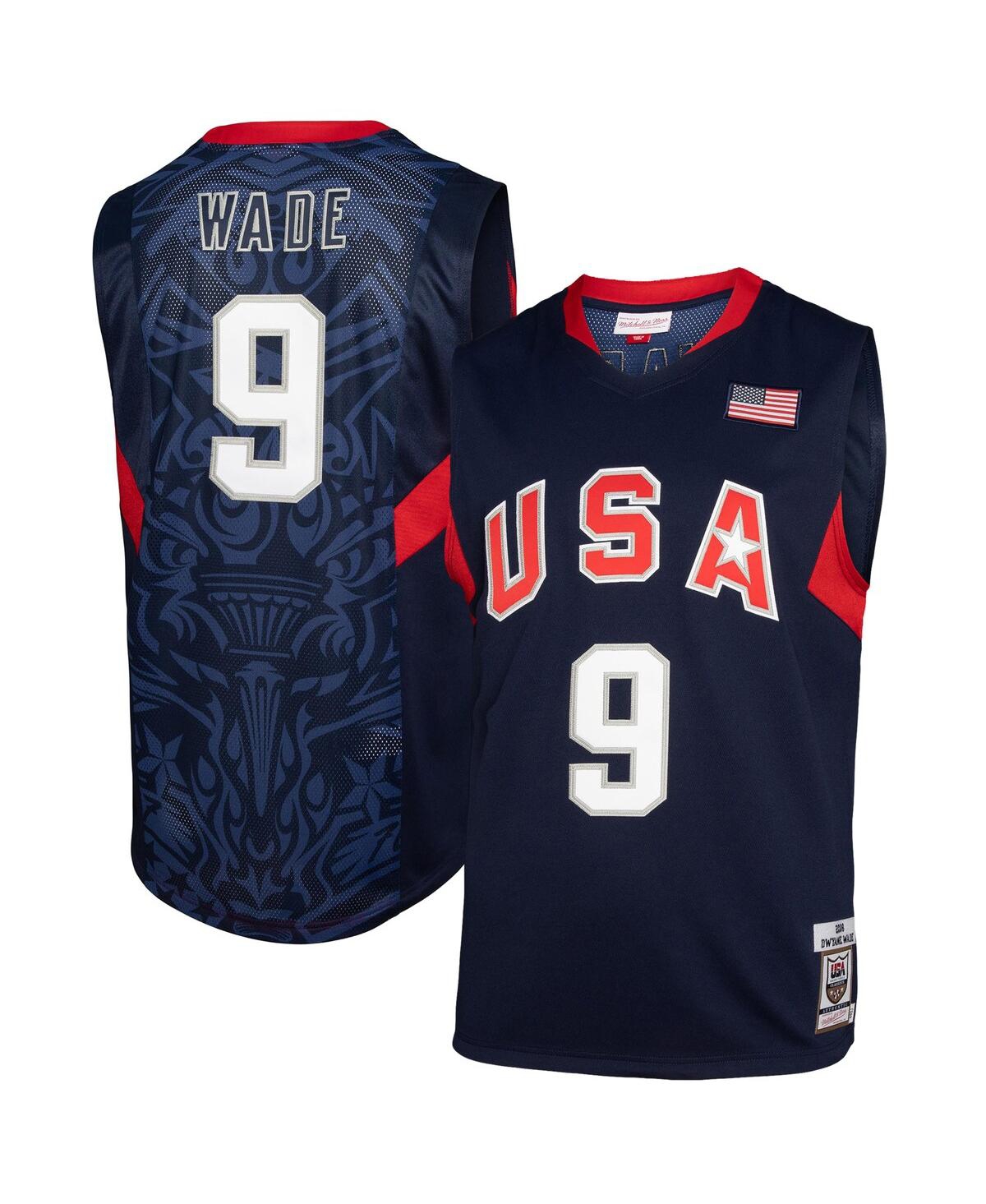 Mitchell & Ness Men's Dwyane Wade Navy Usa Basketball 2008 Authentic Player Jersey - Navy