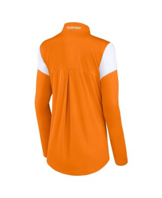 Женский костюм фанатиков из Теннесси Orange Tennessee Volunteers Block Party Quarter-Топ на молнии