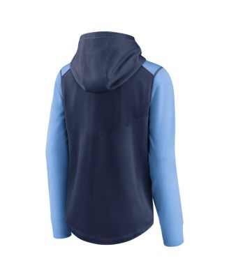 Женская темно-синяя толстовка Nike Tampa Bay Rays Authentic Collection Baseball Performance с капюшоном на молнии