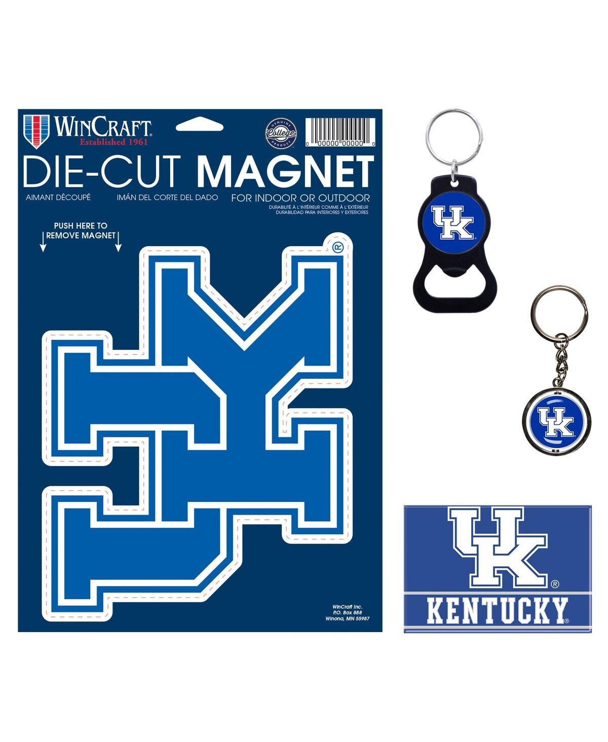 Kentucky Wildcats Key Rings and Magnets, Set of 4