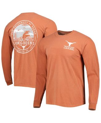 Image One - Men's Texas Orange Texas Longhorns Circle Campus Scene Long Sleeve T-Shirt