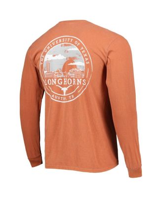 Изображение: Мужская футболка с длинным рукавом Texas Orange Texas Longhorns Circle Campus Scene от компании Image One