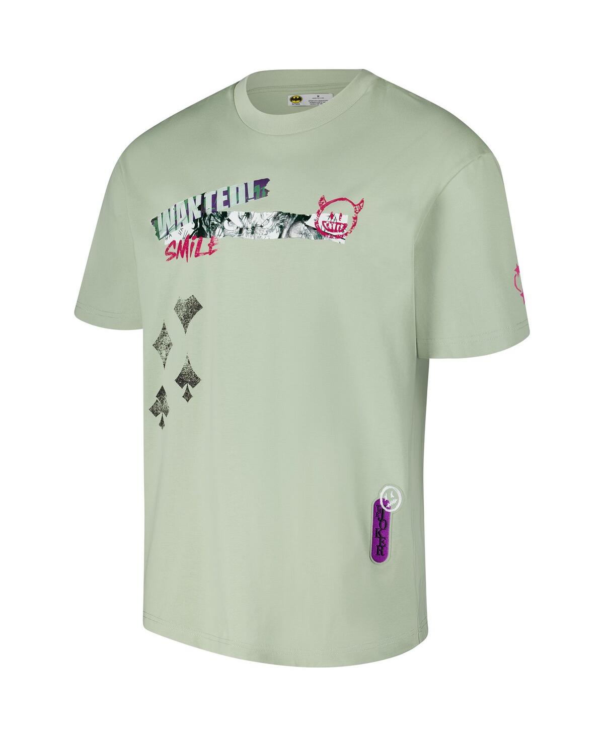 Freeze Max Men's Green Batman Comics Wanted Loose Fit T-shirt In Green