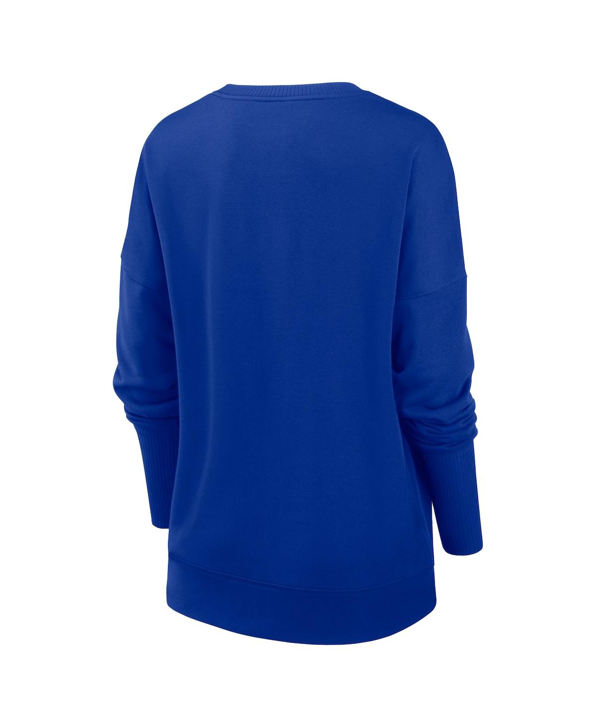 Nike Women's Royal Denver Broncos Rewind Playback Icon Performance Pullover Sweatshirt In Royal