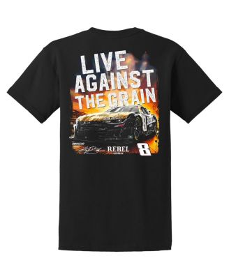 Мужская черная футболка Kyle Busch 8 Rebel Live Against The Grain из коллекции Richard Childress Racing Team Collection