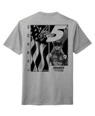 Мужская футболка из коллекции Hendrick Motorsports Team Collection с трехцветным принтом Heather Gray Kyle Larson Flag