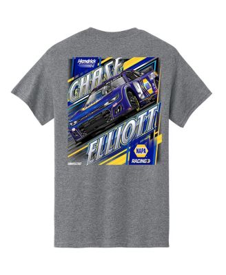 Hendrick Motorsports Team Collection Men's Heather Gray Chase Elliott Car T-Shirt