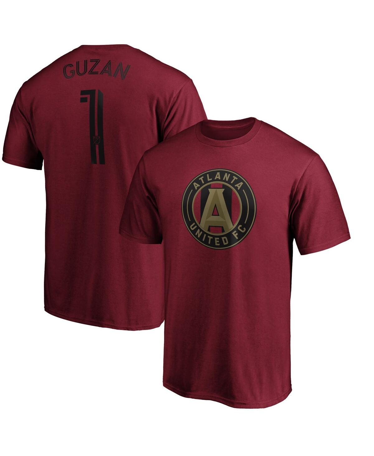 Fanatics Mto Label Men's Brad Guzan Red Atlanta United Fc Authentic Stack Player Name Number T-shirt In Red