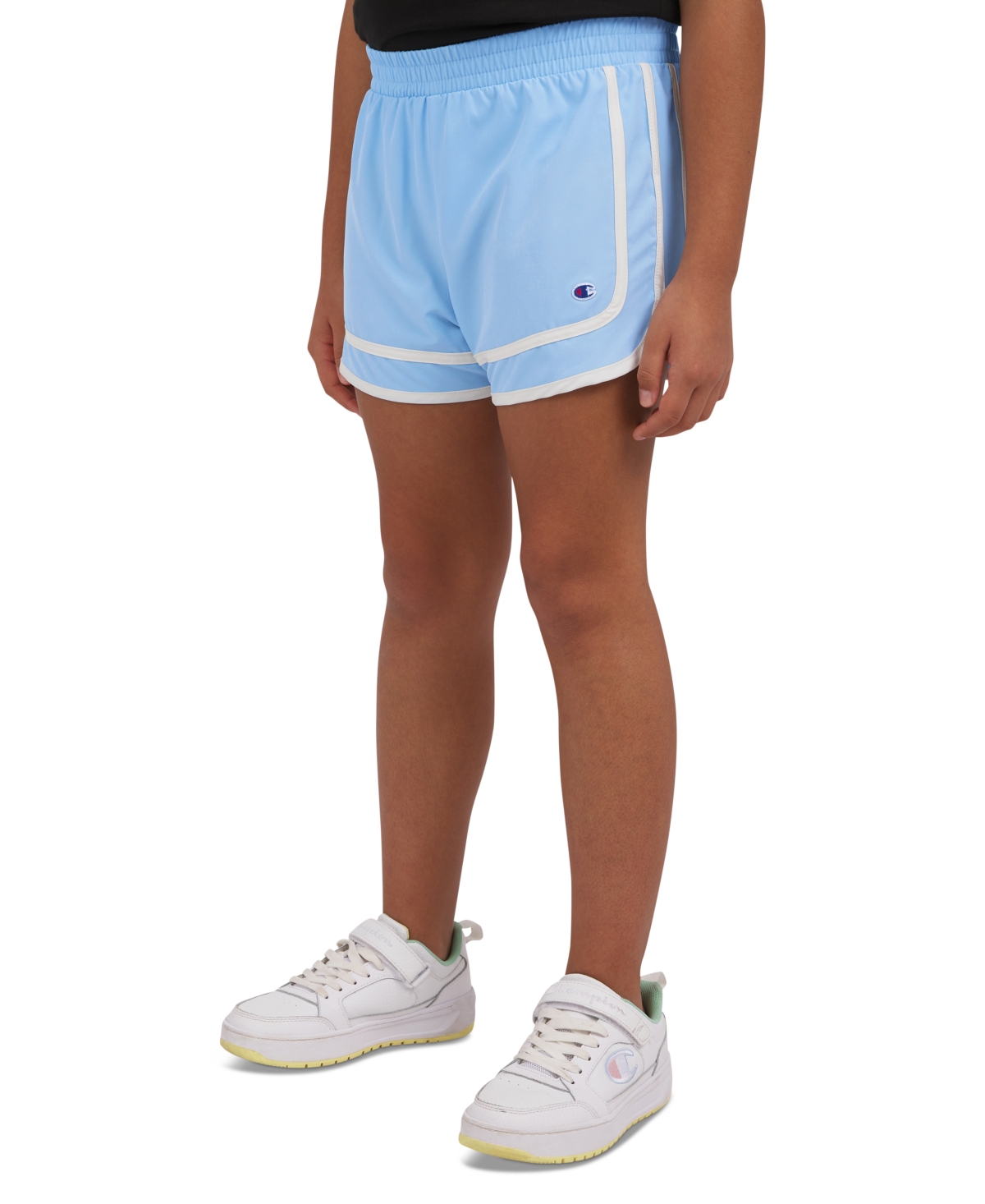 Shop Champion Big Girls Varsity Shorts In Blue