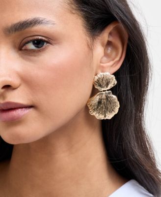 INC International Concepts Gold-Tone Shell Statement Earrings Exclusively at Macys 4490₽