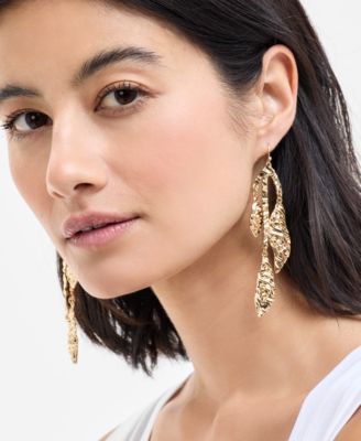 INC International Concepts Gold-Tone Textured Sea Life Statement Earrings Exclusively at Macys 5990₽
