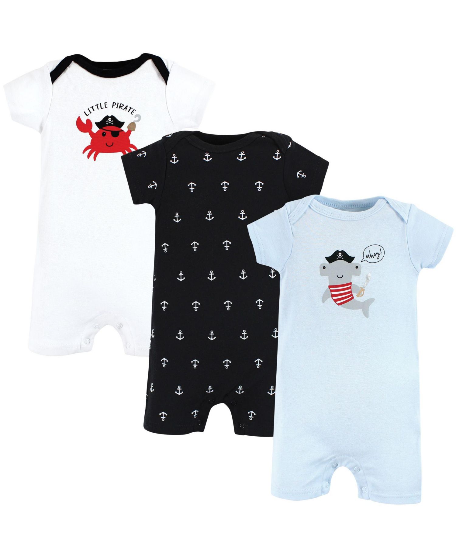 Cotton Rompers, Pirate Shark