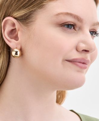 On 34th Gold-Tone Small Puffy Huggie Hoop Earrings 077 Exclusively at Macys 5590₽