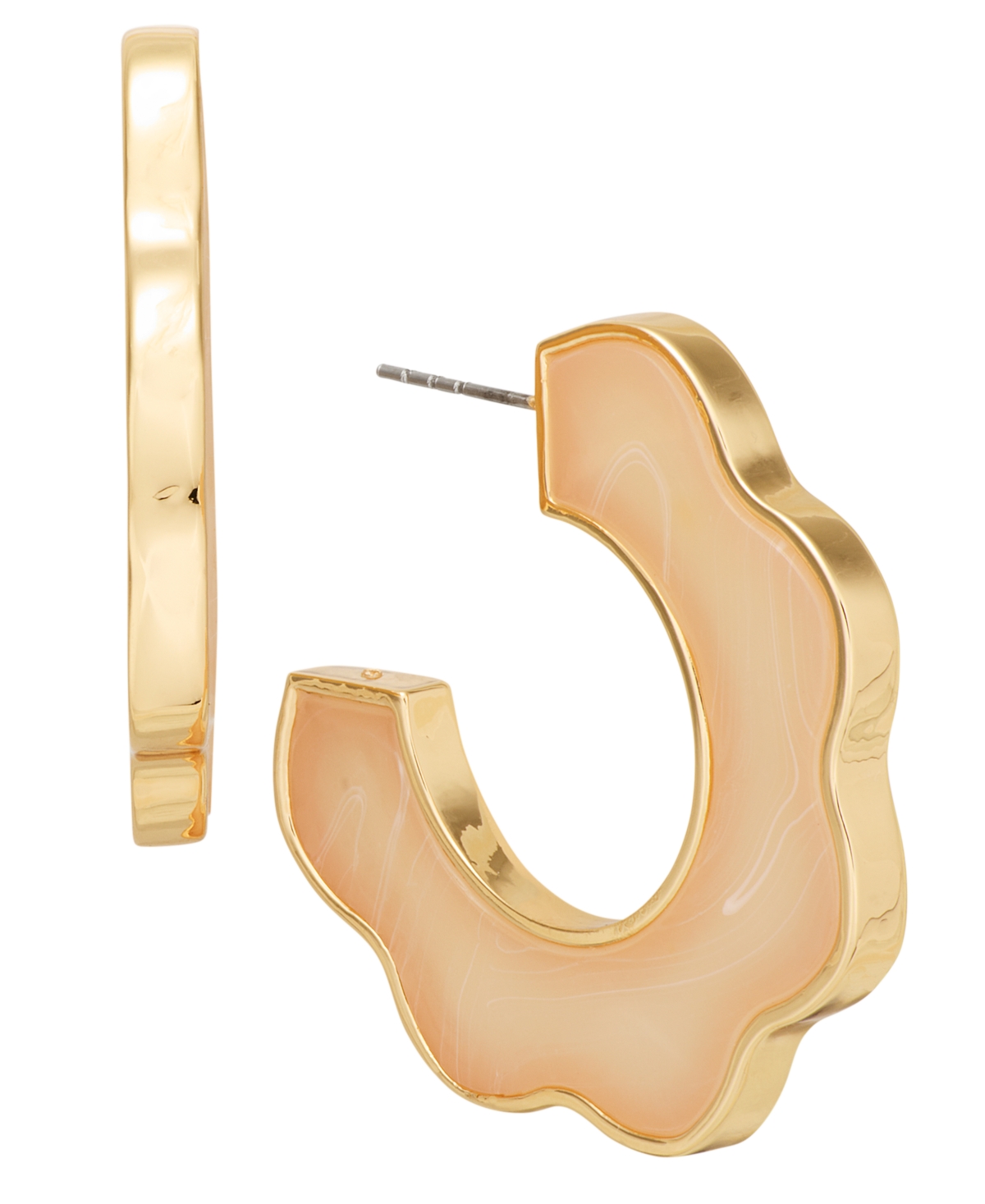 Natural Stone C Hoop Earrings, Exclusively at Macy's - Pink