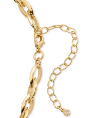 On 34th Gold-Tone Chain Link Collar Necklace 18 3 extender Exclusively at Macys 7490₽