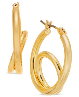On 34th Gold-Tone Looped Metal Wire Hoop Earrings Exclusively at Macys 4490₽