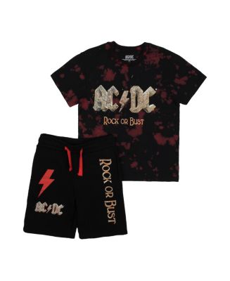 AC/DC Boys ACDC Rock Or Bust Short Sleeve T-shirt and Lounge Shorts ...