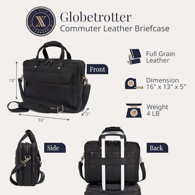 Large Leather Briefcase - Large Capacity & Elegant - Perfect for Daily Usage