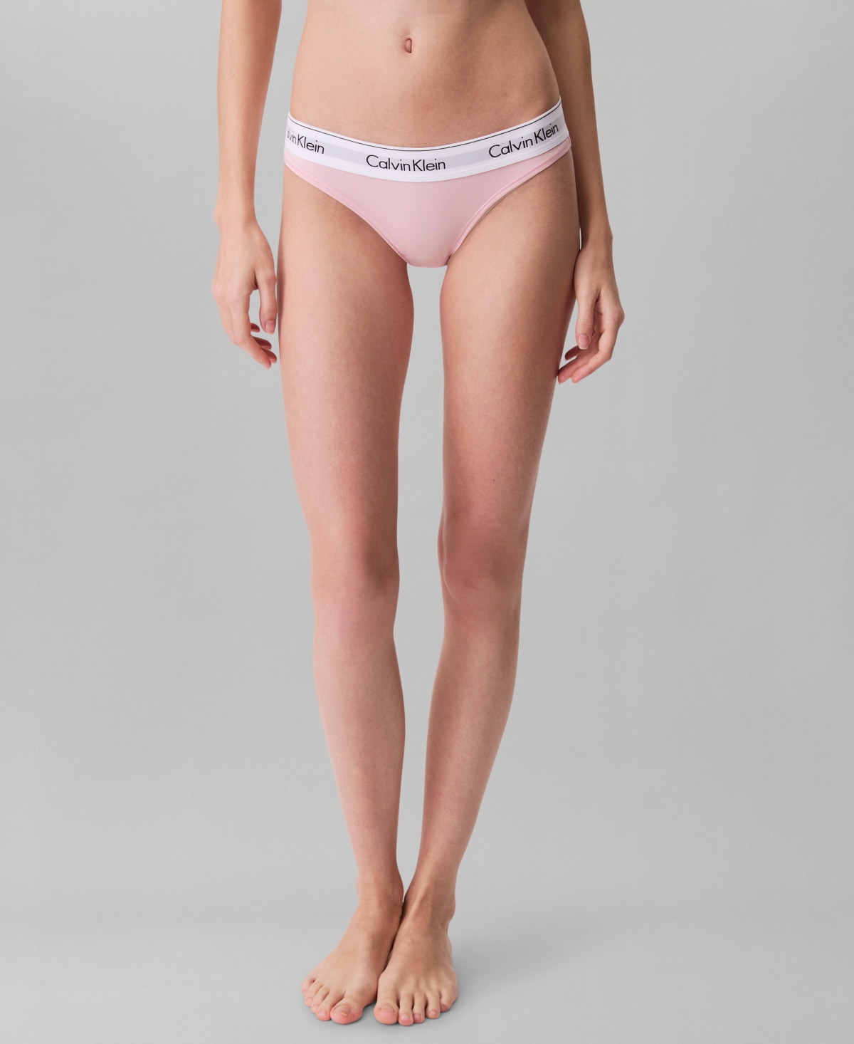 Shop Calvin Klein Women's Modern Cotton Bikini Underwear F3787 In Buff Pink