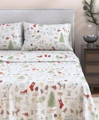 Ultra-Soft Turkish Cotton Flannel Holiday Print Sheet Set