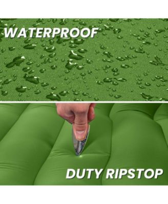 Extra Thick Inflatable Sleeping Pad with Pillow, Camping Pad with Carrying Bag